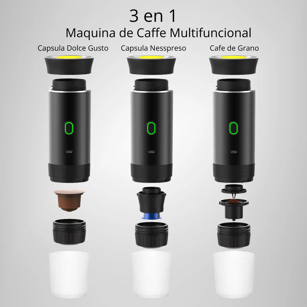 Cafetera Espresso Portátil Inalámbrica 3 en 1