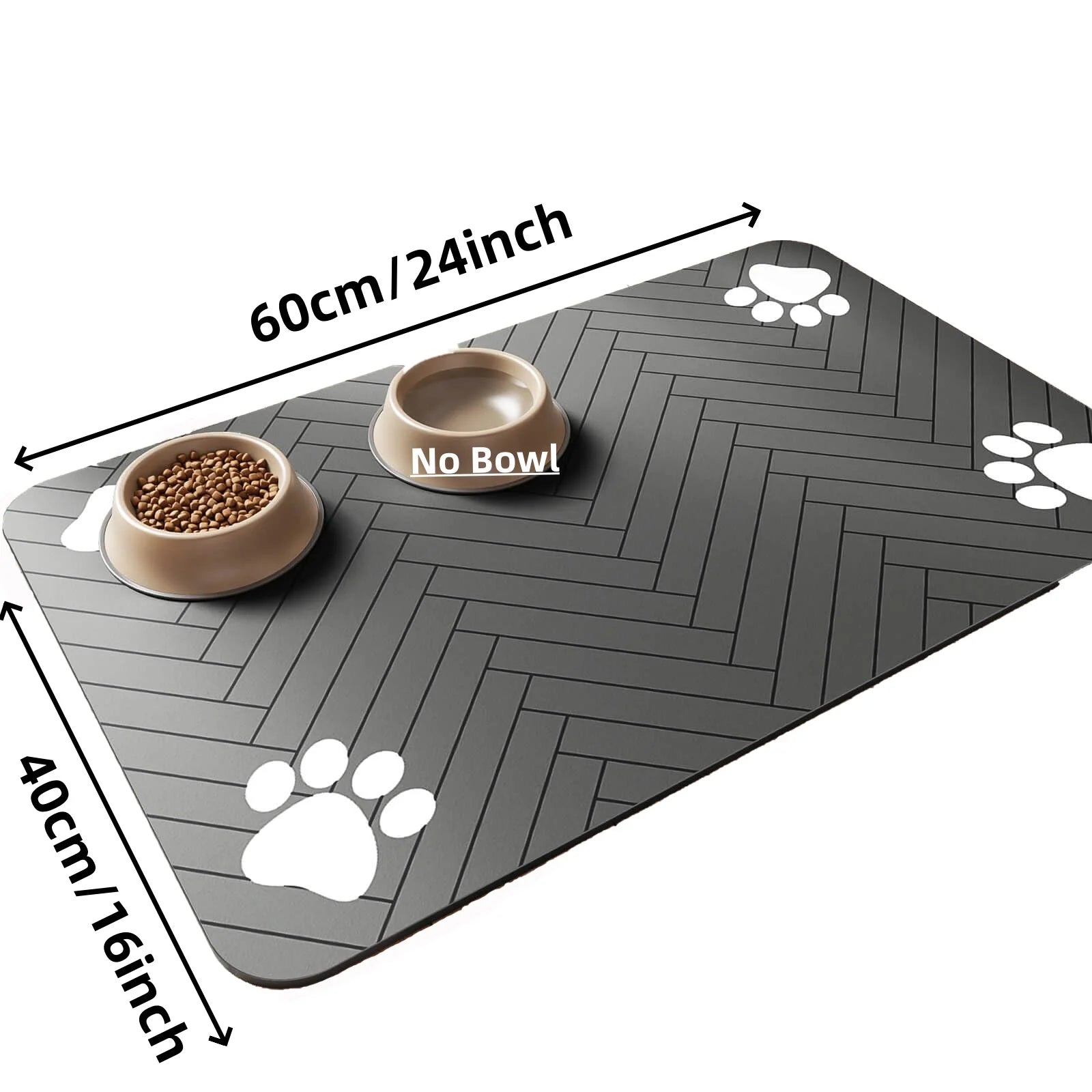 Alfombrilla para comida de mascotas absorbente y resistente