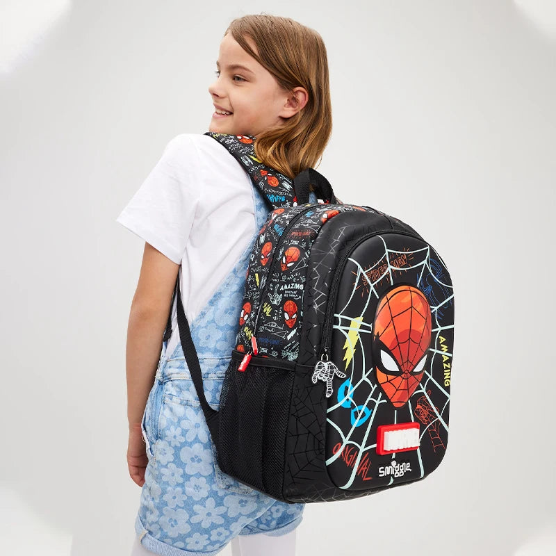 Marvel Spider-man niños mochila estudiante bolso escolar caja de almuerzo