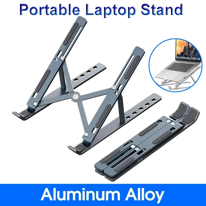 Soporte para ordenador portátil PC, MacBook base ajustable de aluminio