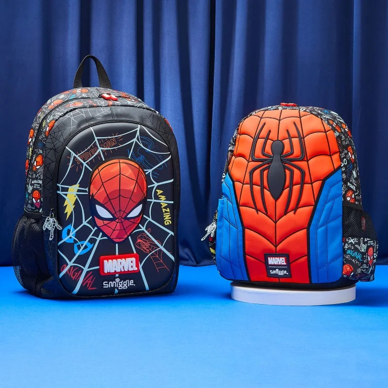 Marvel Spider-man niños mochila estudiante bolso escolar caja de almuerzo