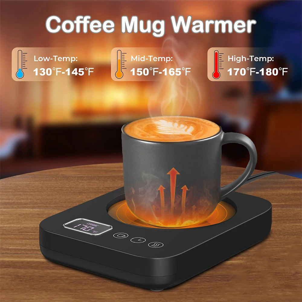 Calentador de taza Prime calefacción inteligente, ajuste regulable de temperatura y apagado automático