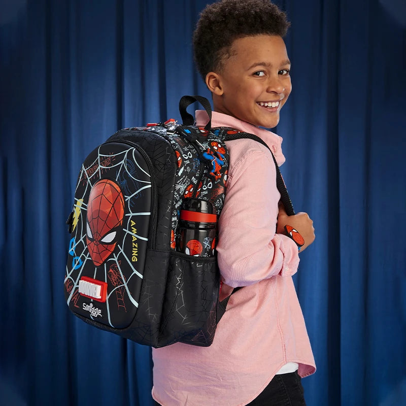 Marvel Spider-man niños mochila estudiante bolso escolar caja de almuerzo