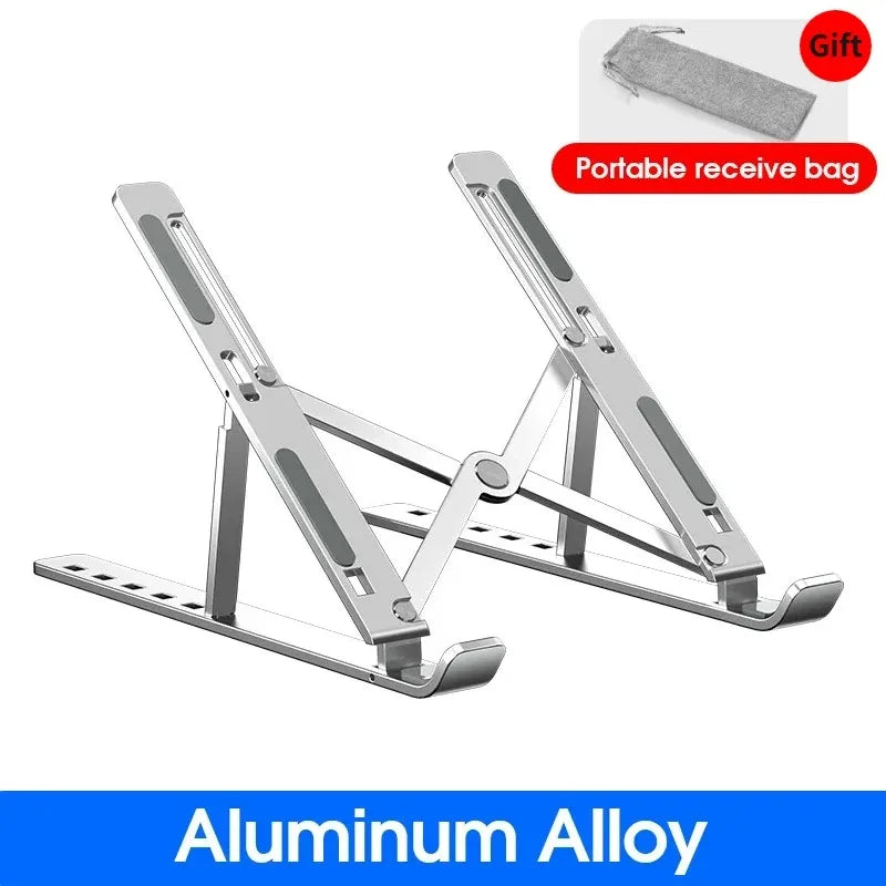 Soporte para ordenador portátil PC, MacBook base ajustable de aluminio