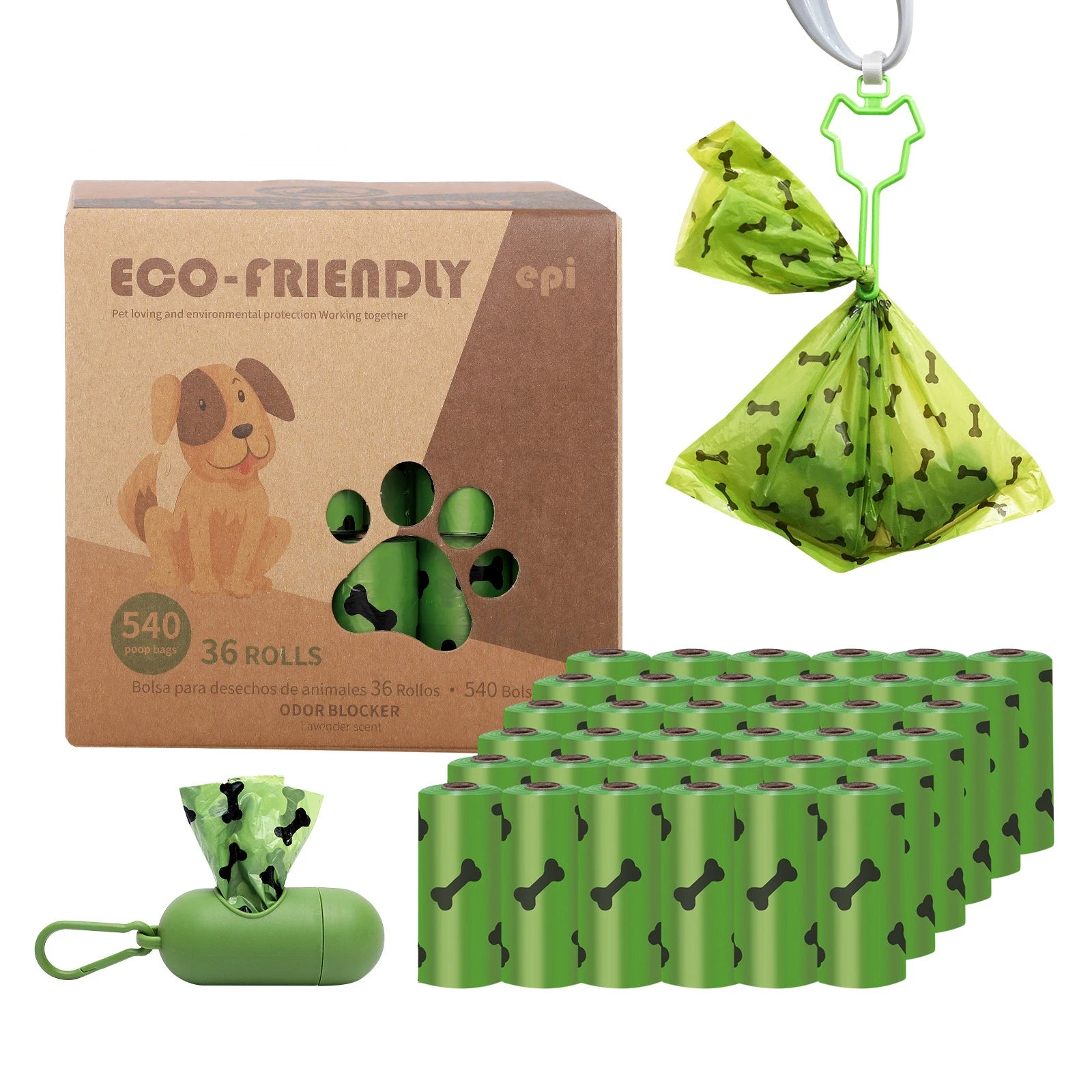 Bolsas de basura Eco-friendly biodegradable EPI para mascotas