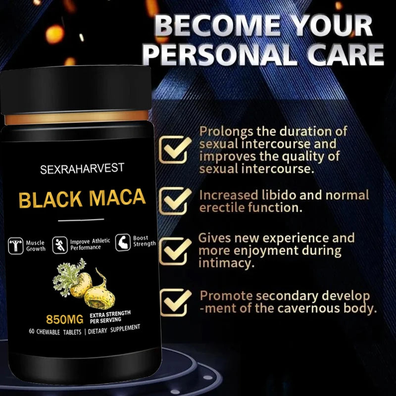 Maca negra potente potenciador para hombres y mujeres