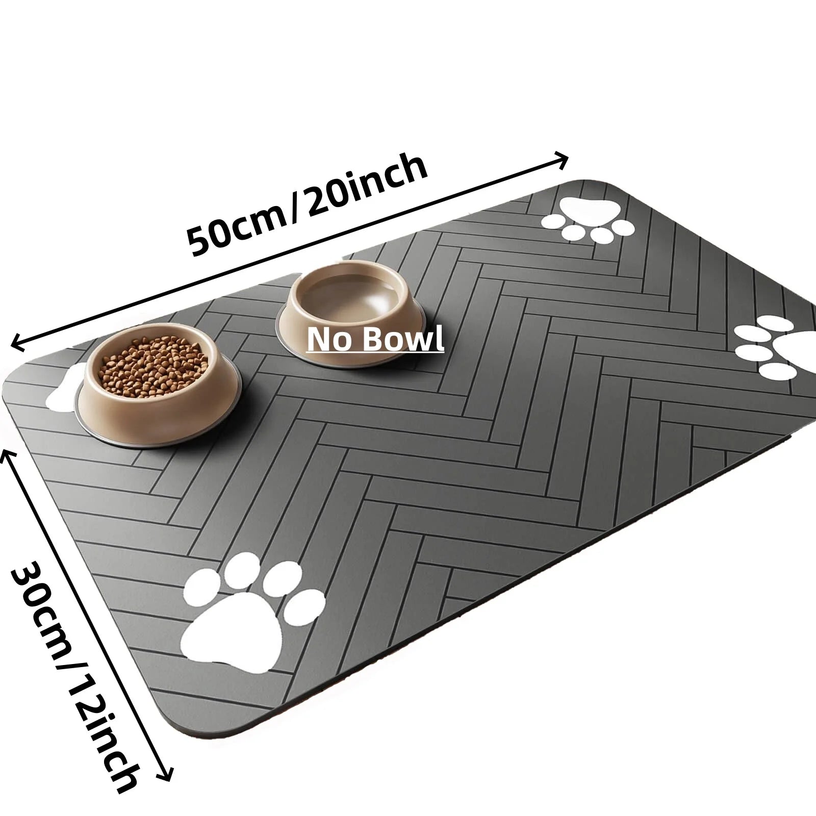 Alfombrilla para comida de mascotas absorbente y resistente