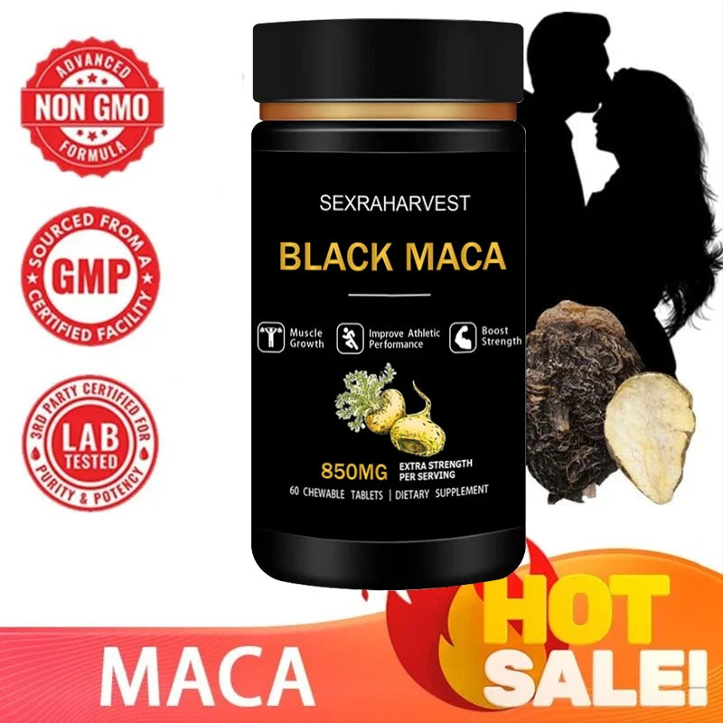 Maca negra potente potenciador para hombres y mujeres