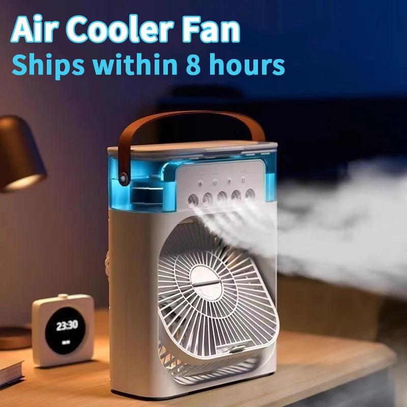 Mini ventilador 3 en 1 aire acondicionado portátil para oficina y hogar