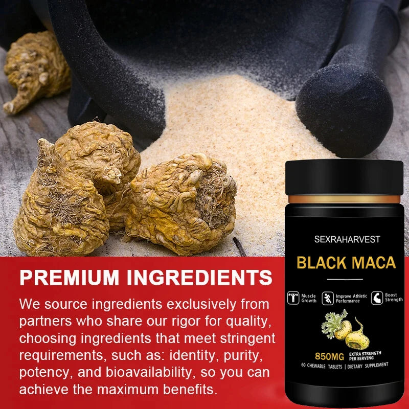 Maca negra potente potenciador para hombres y mujeres