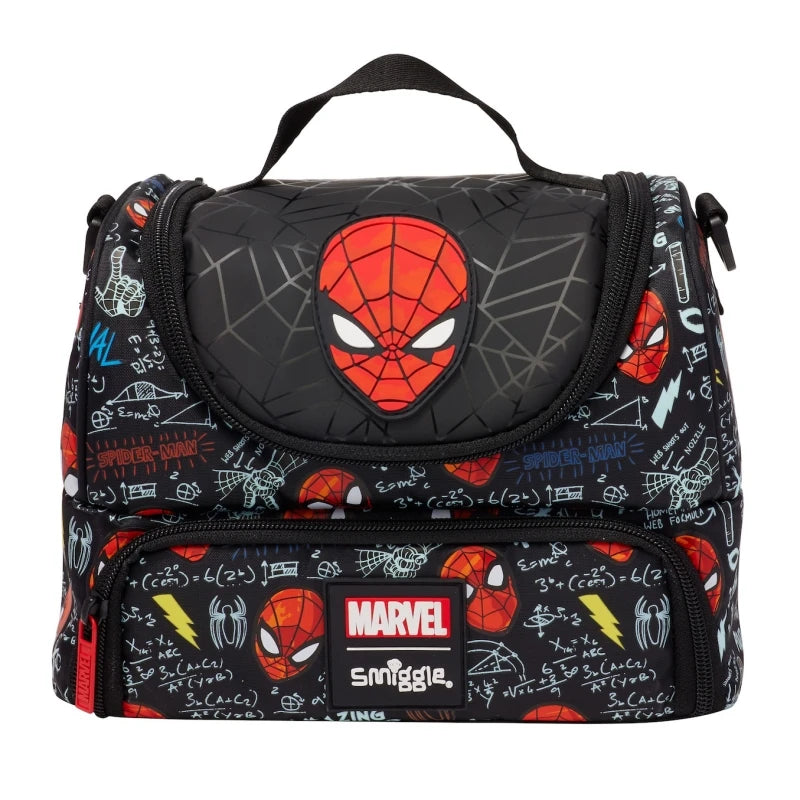 Marvel Spider-man niños mochila estudiante bolso escolar caja de almuerzo